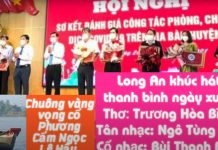 Biểu diễn tác phẩm “Long An khúc hát thanh bình ngày xuân”